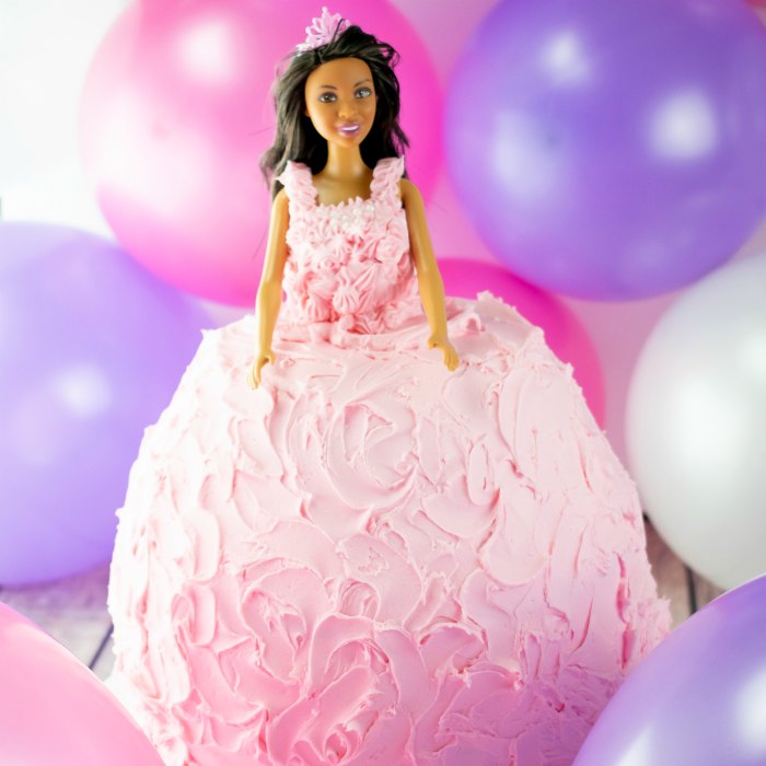 complete barbie doll cake