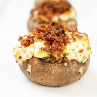 Easy Blue Cheese and Bacon Stuffed Mushrooms
