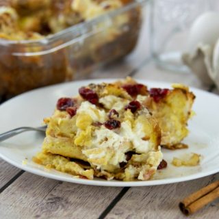 Easy Breakfast Strata Recipe with Cranberries