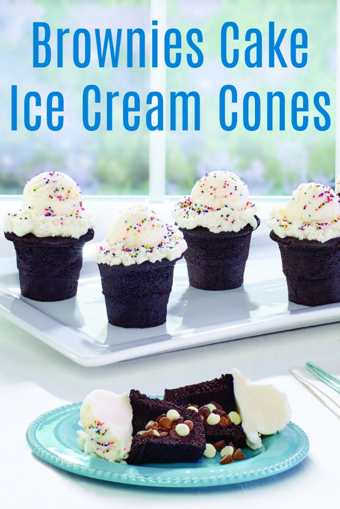 Brownie Cake Ice Cream Cones | Mommy Evolution