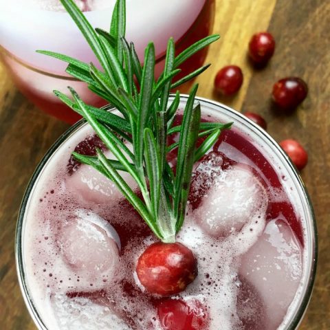 Cinnamon and Cumin-Infused Cranberry Spritzer Cocktail
