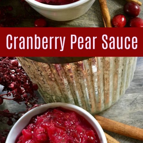 Cranberry Pear Sauce with Rosemary and Ginger