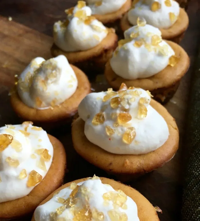 Image for Mini Pumpkin Cheesecakes with Salted-Caramel Crunch Topping