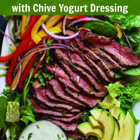 Grilled Steak Salad with Chive Yogurt Dressing