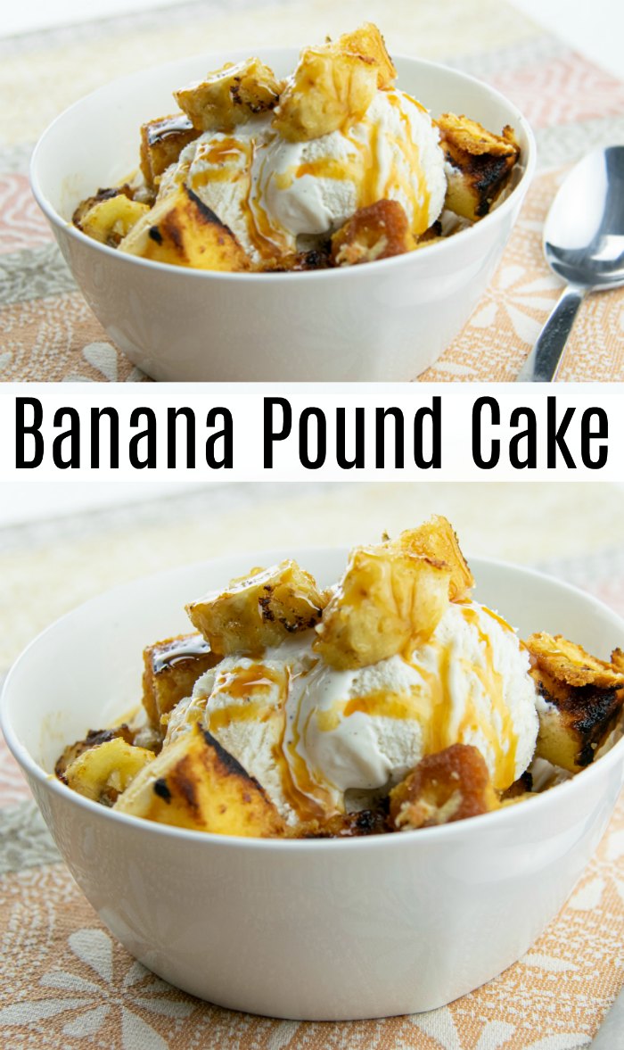 Grilled Banana Pound Cake Kabobs