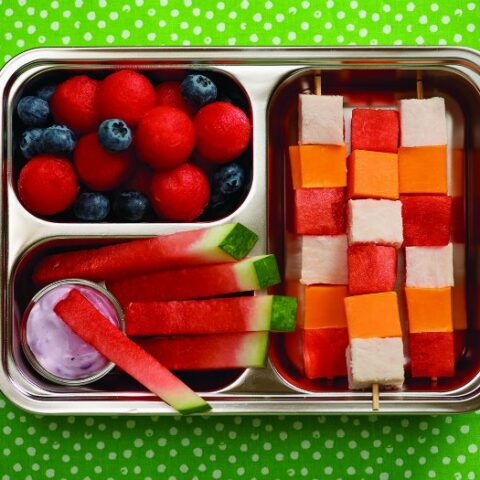 Easy Kids Lunch: Protein Packed Watermelon Kabobs