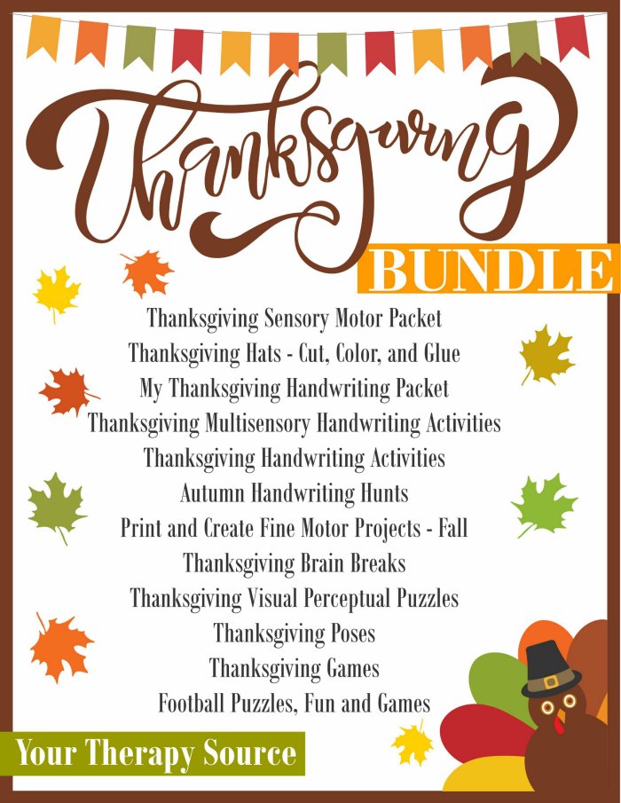 Thanksgiving Activity Bundle