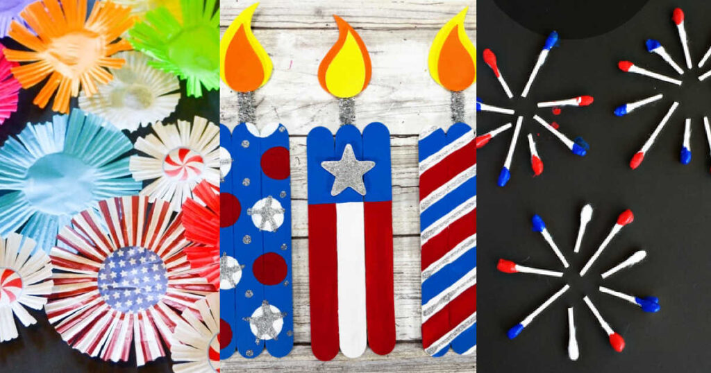These fireworks crafts bring the excitement of colorful bursts into hands-on art projects, letting kids explore creativity with bright colors, fun textures and imaginative techniques.