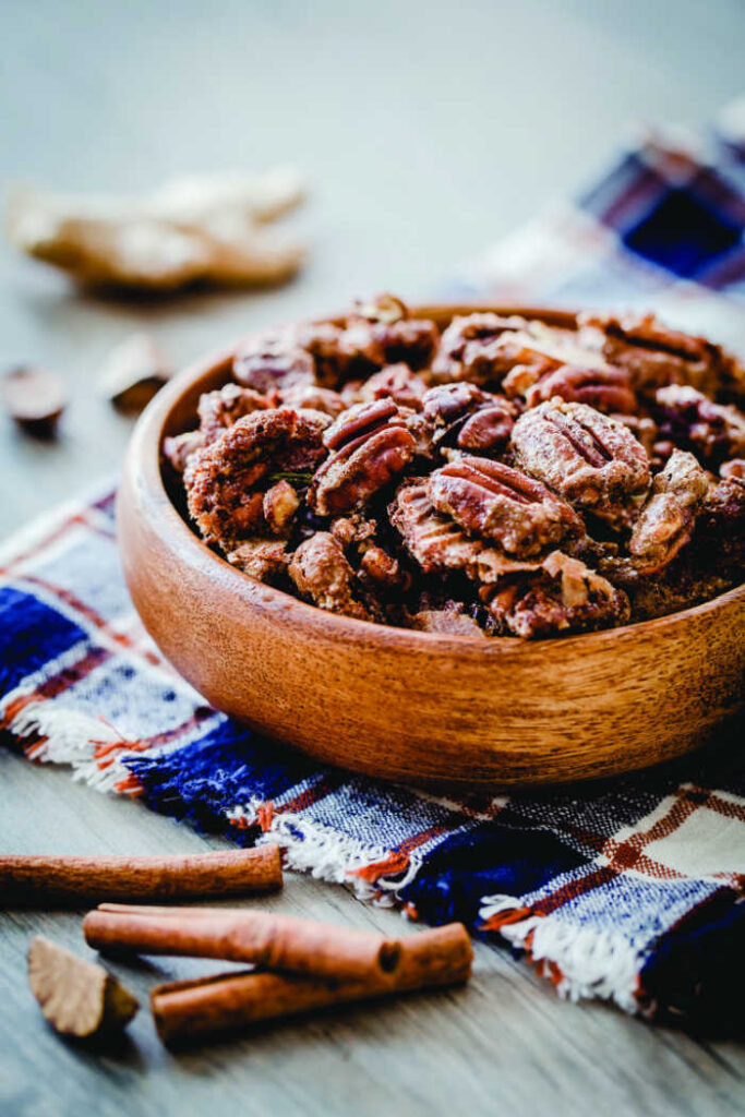 Gingerbread Holiday Pecans - Perfect for Thanksgiving and Christmas snacks!
