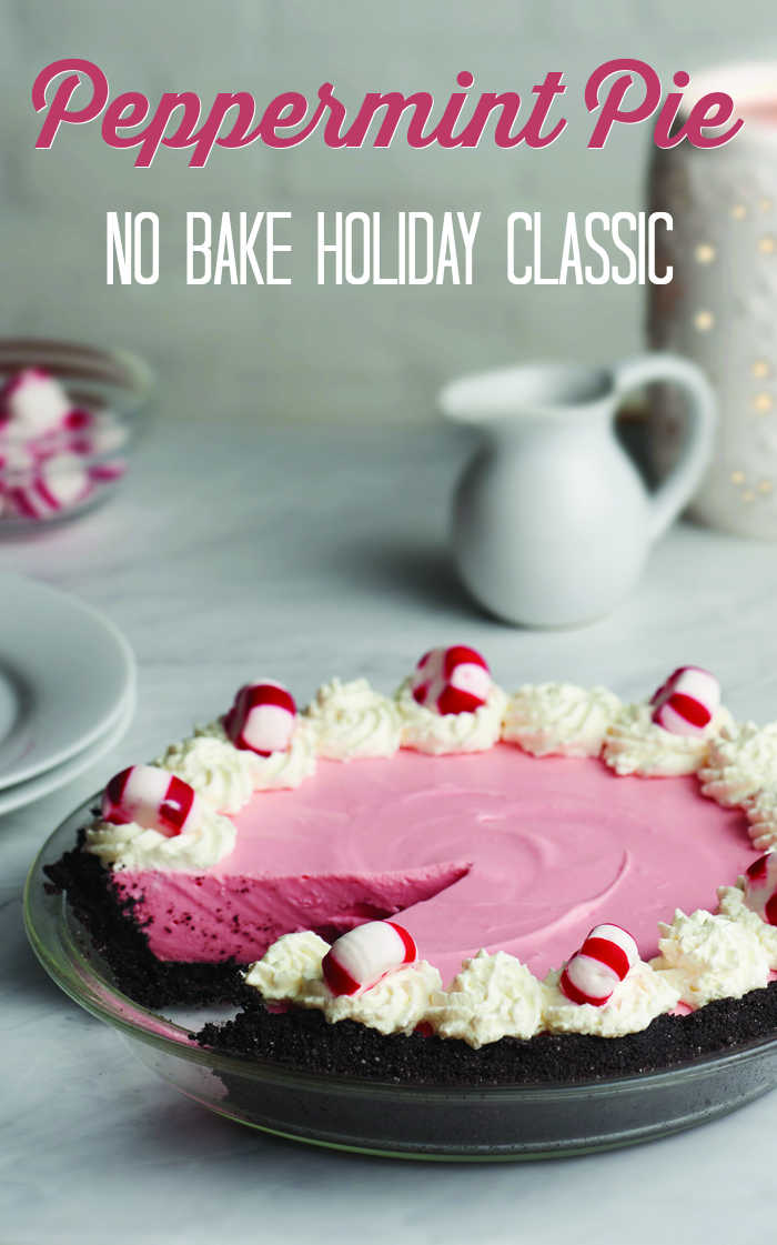 Peppermint Pie Recipe - No bake holiday classic perfect for Christmas!