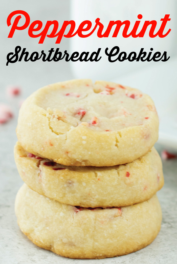 Peppermint Crunch Cookies made with Shortbread 