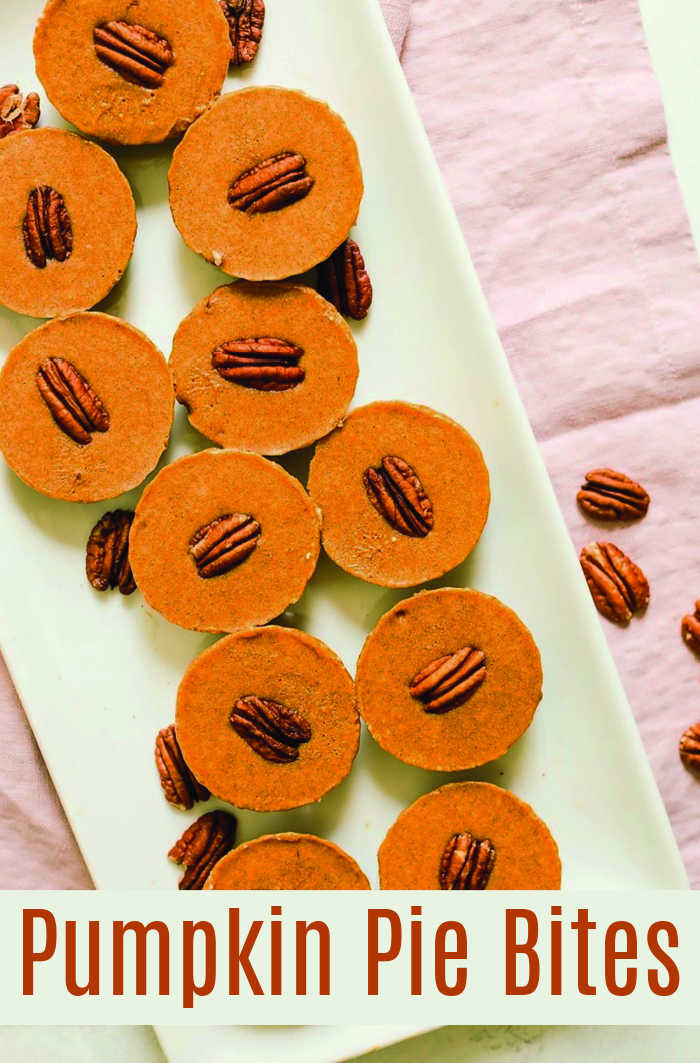 paleo-friendly No Bake Pumpkin Pie Bites with Pecans