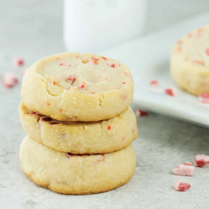 Image for Festive Peppermint Shortbread Cookies