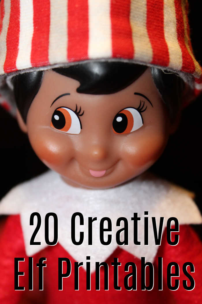 20 creative elf printables for your Elf on the Shelf!