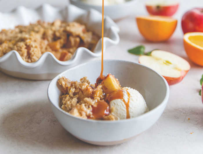 Directions for easy apple crumble recipe with oats