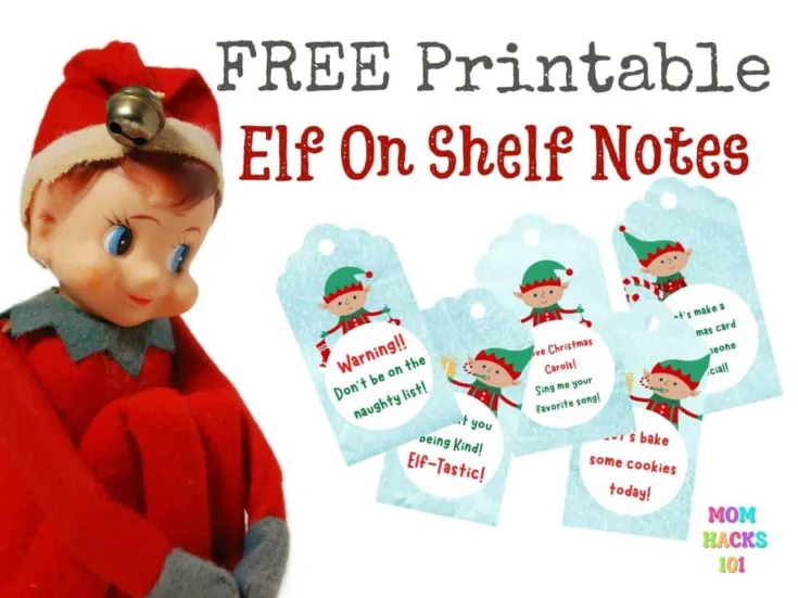 Image for FREE Printable Elf On The Shelf Notes