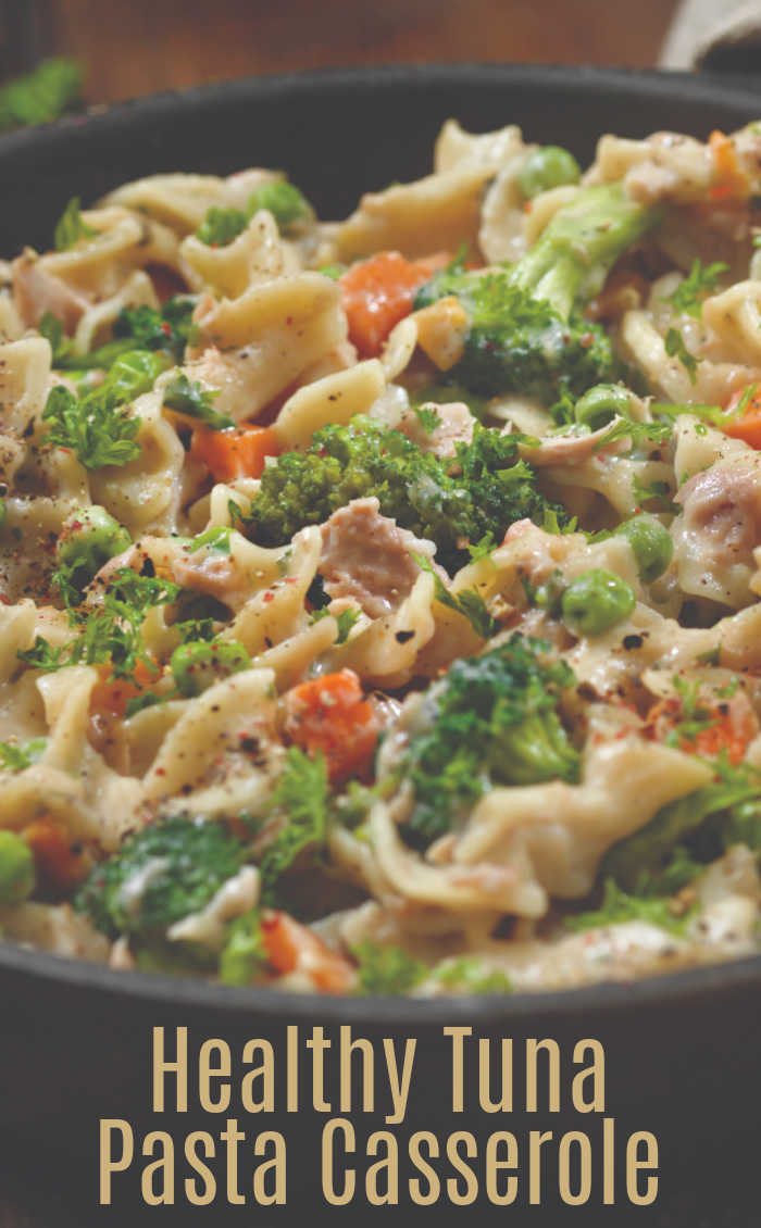 healthy tuna pasta casserole - a healthier option for a family favorite!