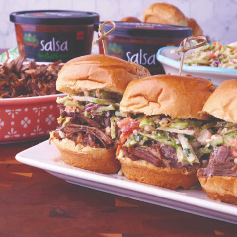 Slaw and Pulled Beef Sliders Recipe