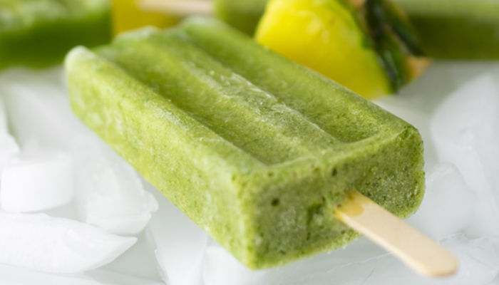 Green frozen treat popsicle