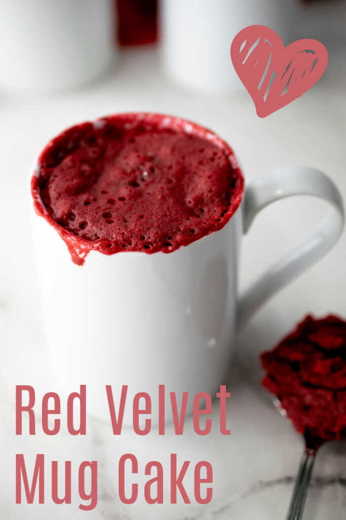 Red Velvet Cake Mug - made in the microwave
