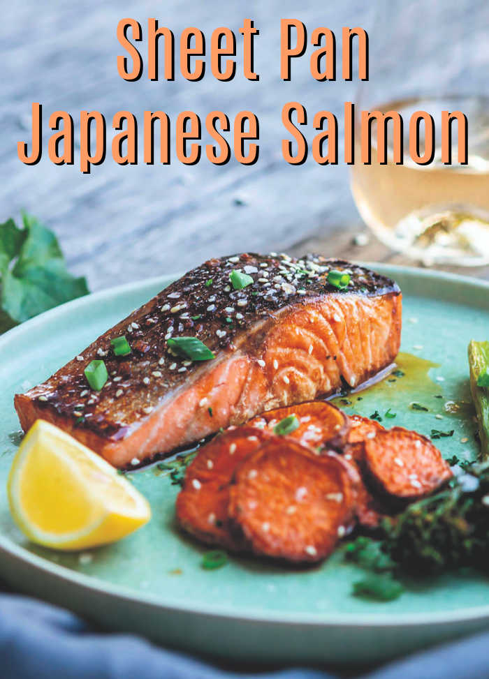 Sheet Pan Japanese Salmon Recipe with Sweet Potato and Broccolini