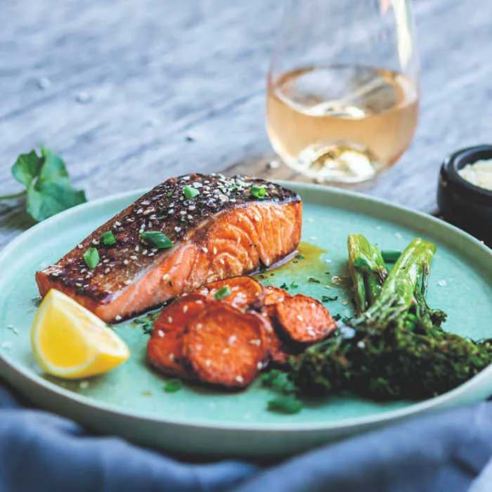 Image for Sheet Pan Japanese Salmon Recipe with Sweet Potato