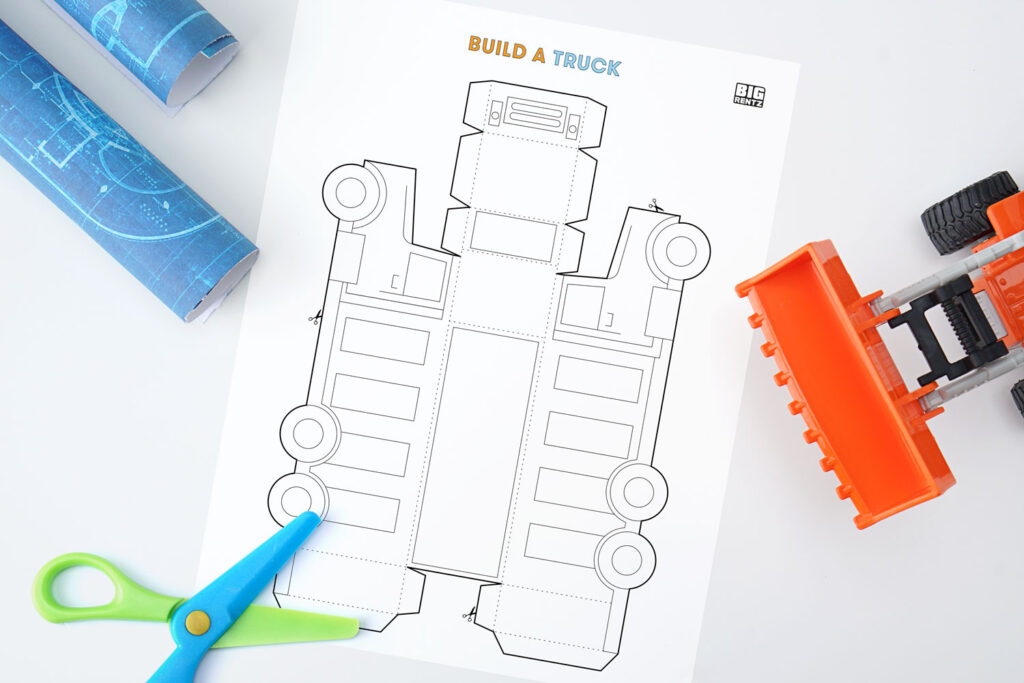build a truck - construction activities for kids