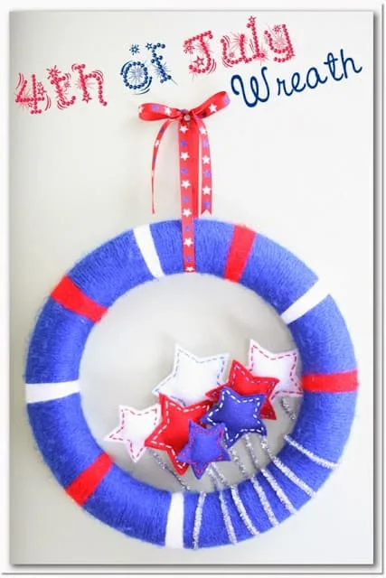Image for Star Spangled Wreath a 4th of July Craft