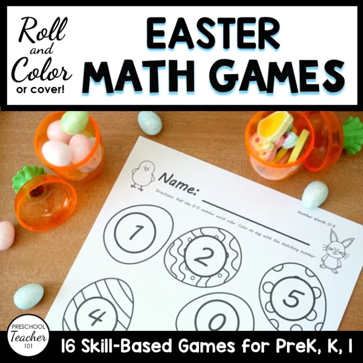 Image for Easter Egg Roll and Color Math Games