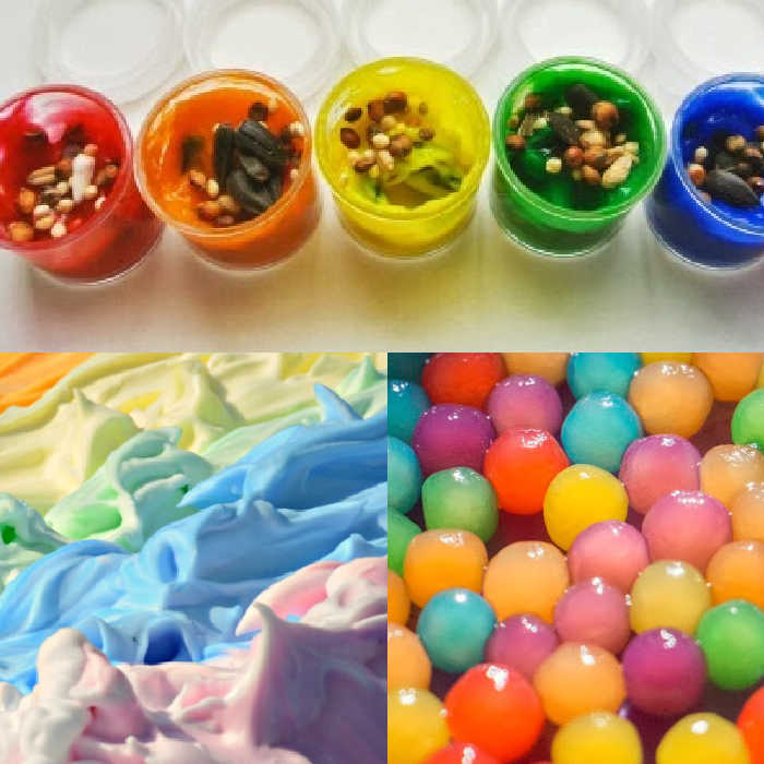 rainbow theme sensory activities