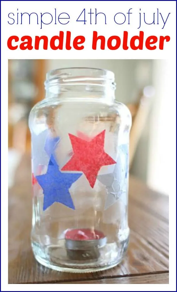 Image for Simple Fourth of July Candle Holder