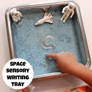 Image for Space sensory writing tray {101 Ways to Teach the Alphabet}