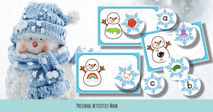 Image for Free: Snowman Beginning Sound Matching