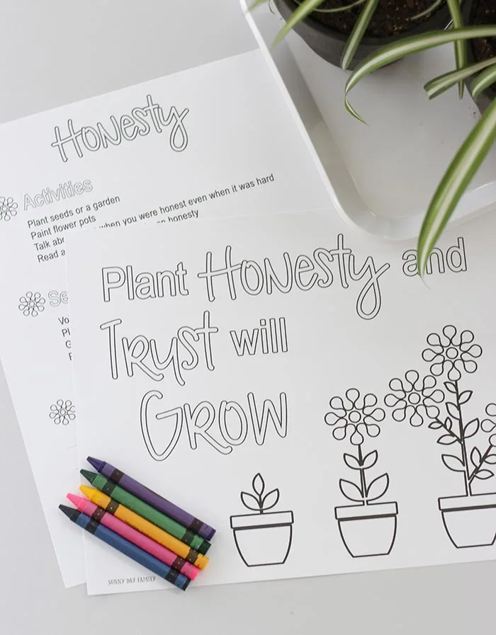 Image for Honesty for Kids: Free Printables for Family Dinner Book Club