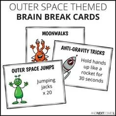 Image for Outer Space Themed Brain Break Cards