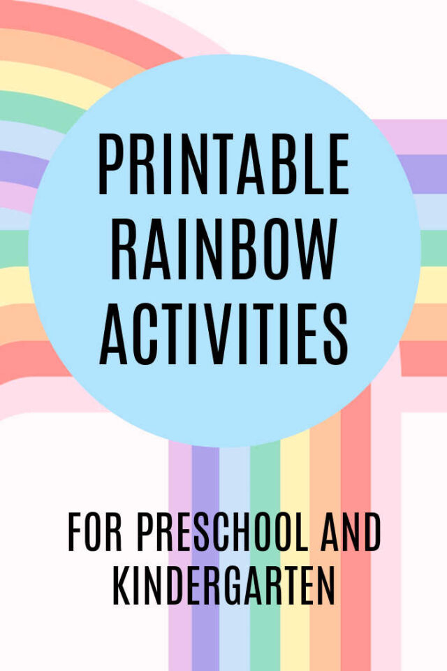 Printable Rainbow Activities for Preschool and Kindergarten
