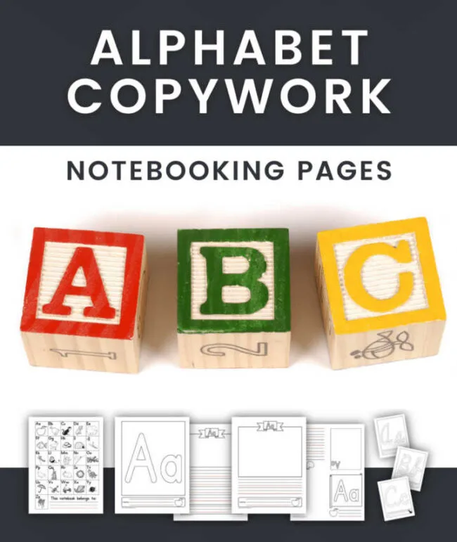 Image for Alphabet Copywork Notebooking Pages