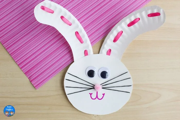 Image for Paper Plate Bunny Craft (with Free Template)