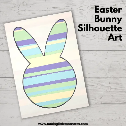 Image for Easter Bunny Silhouette Art – Easy Easter Art for Kids