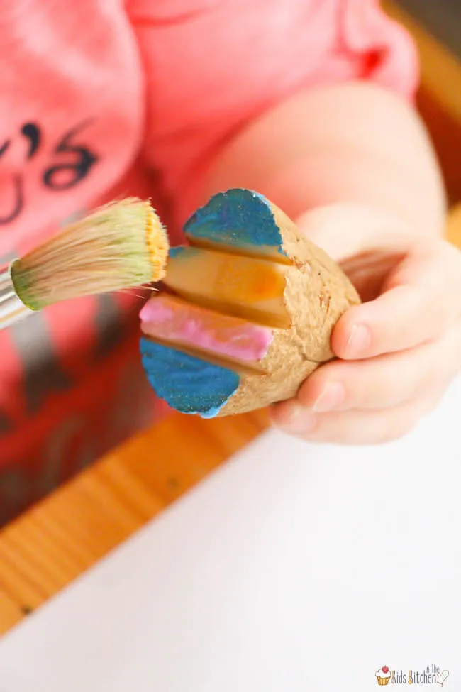 Image for Easter Egg Potato Stamping w/ Printable Template