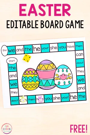 Image for Editable Easter Board Game
