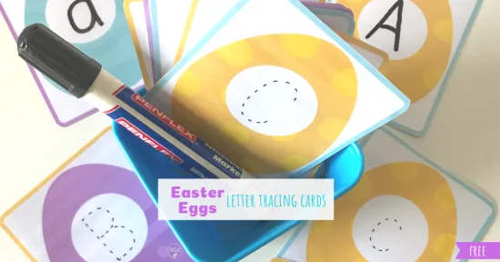 Image for Easter Eggs Letter Tracing Cards