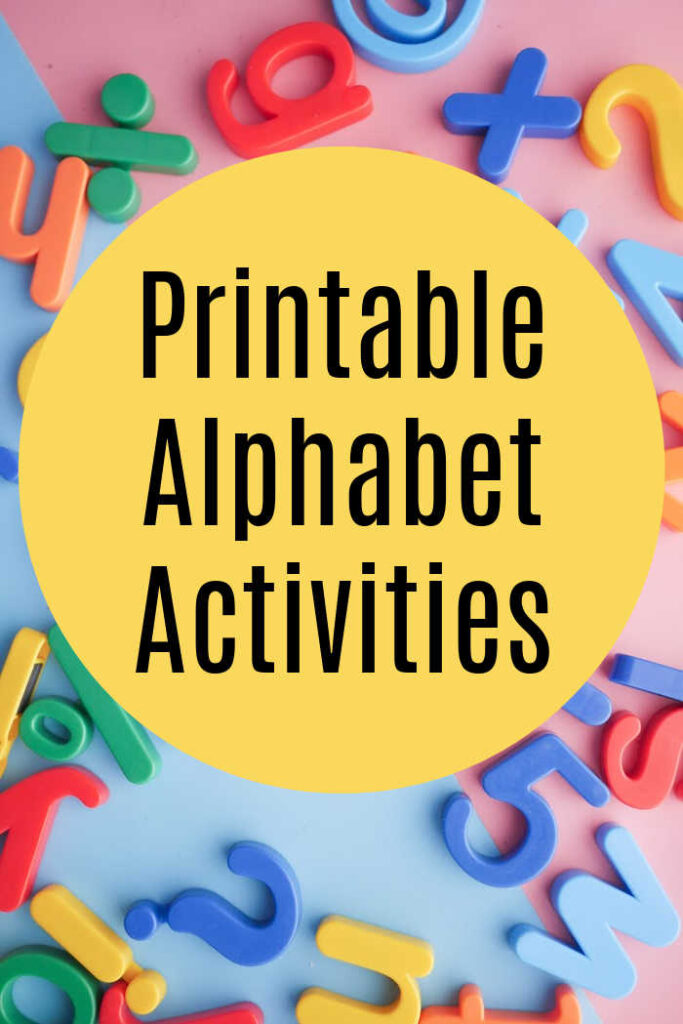 Printable Alphabet Activities for Preschool and Kindergarten