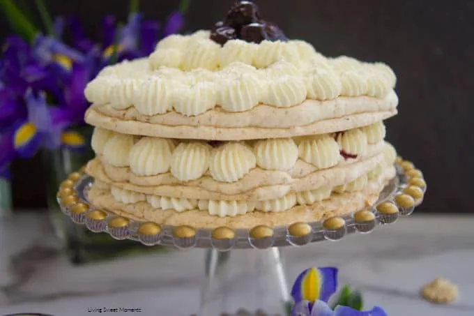 Image for Amazing Cherry Dacquoise Cake With Cream