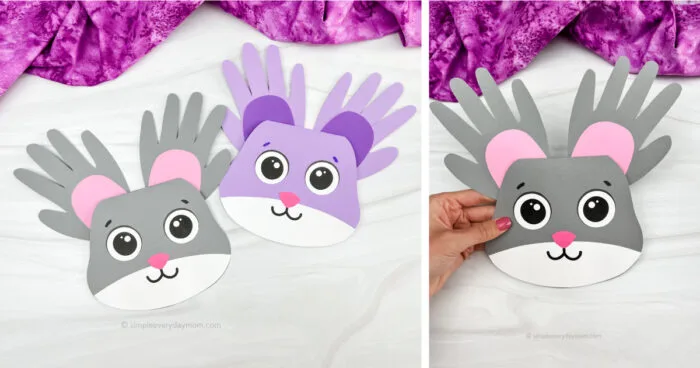 Image for Handprint Bunny Card Craft [Free Template]
