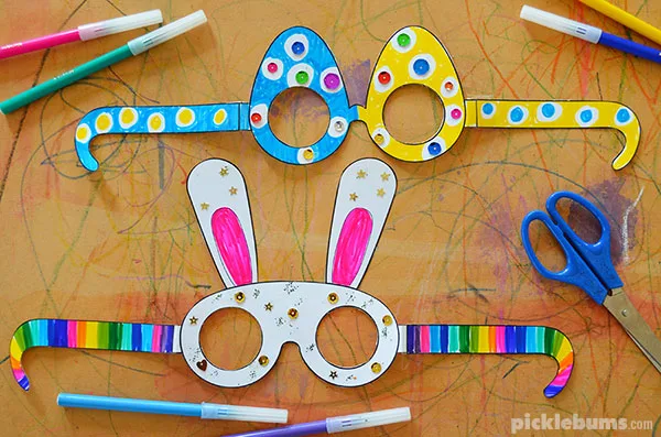 Image for Crazy Fun Free Printable Easter Glasses