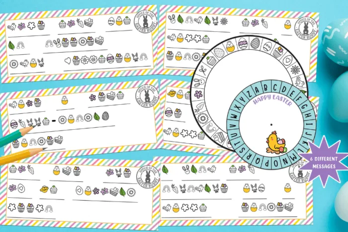 Image for Easter Messages for Kids to Decode with Cipher Disks (Free Printable)