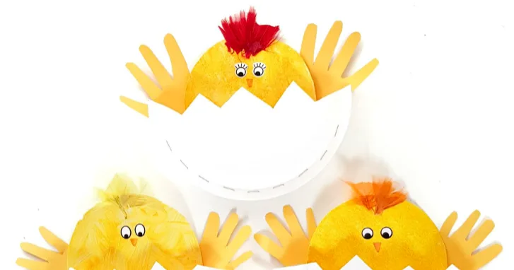 Image for Hatching Chick Paper Plate Easter Basket