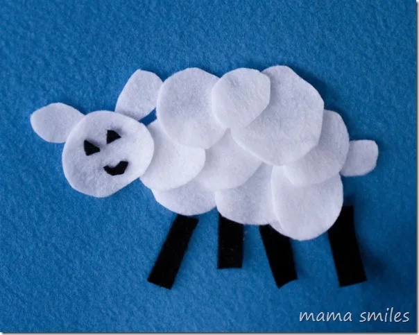 Image for Felt Shape Sheep Felt Board Activity