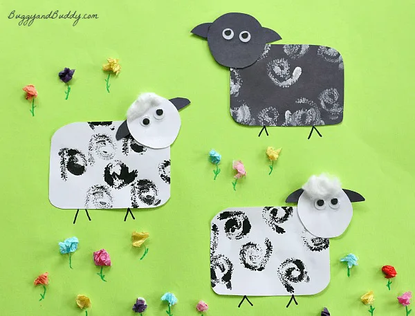 Image for Stamped Sheep Craft for Kids